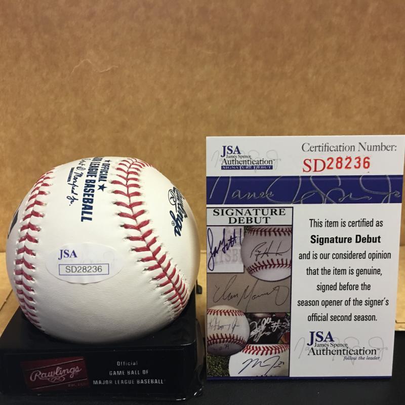 JOSE DELEON LOS ANGELWS DODGERS SIGNED M.L. BASEBALL JSA SD28236