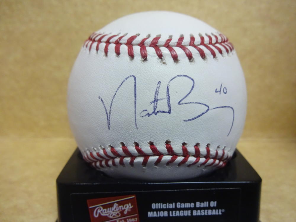 NATE BUMO MARLINS/PHILLIES SIGNED M.L. BASEBALL W/COA