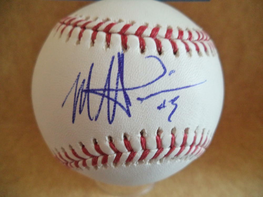 MONTE HARRISON MIAMI MARLINS ROOKIE YEAR SIGNED M.L. BASEBALL BECKETT R12051