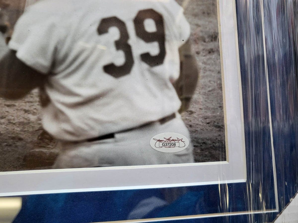 DUKE SNIDER DODGERS SIGNED AUTOGRAPHED 16X20 PHOTO MATTED FRAMED JSA COA