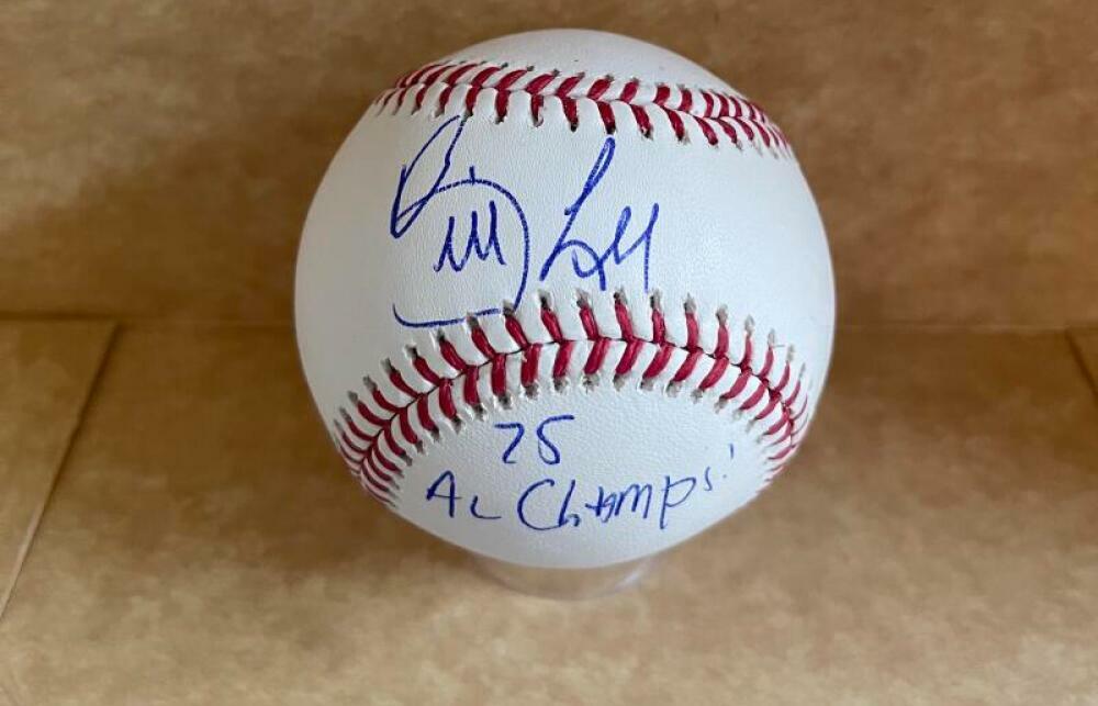BILL LEE BOSTON RED SOX 75 AL CHAMPS SIGNED AUTO M.L. BASEBALL BECKETT WITNESS 