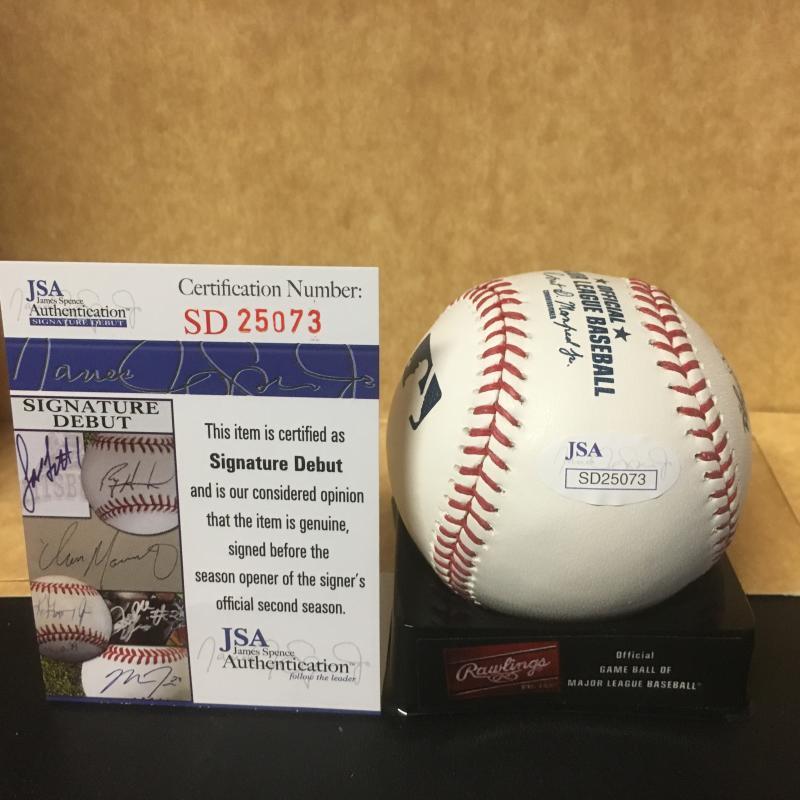 STEVEN MOYA DETROIT TIGERS M.L. SIGNED BASEBALL JSA SD25073