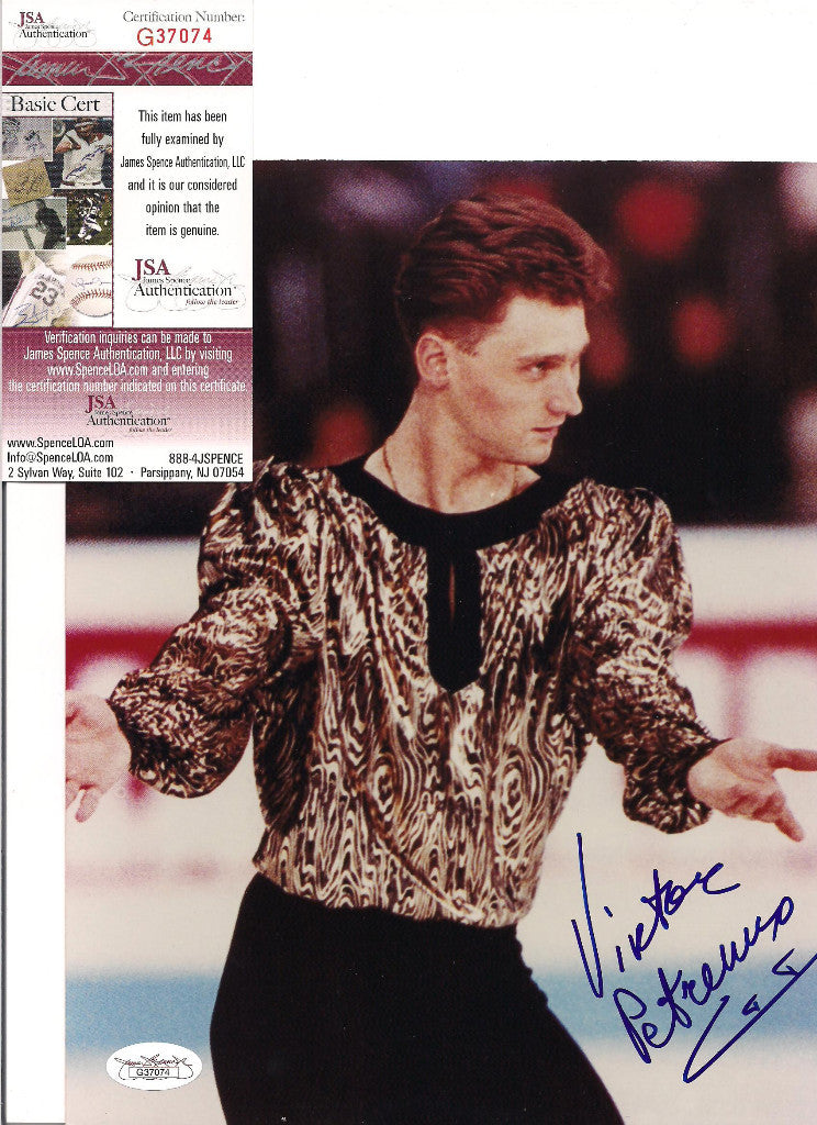 VICTOR PETRENKO ICE SKATING AUTOGRAPHED SIGNED 8X10 PHOTO W/JSA 