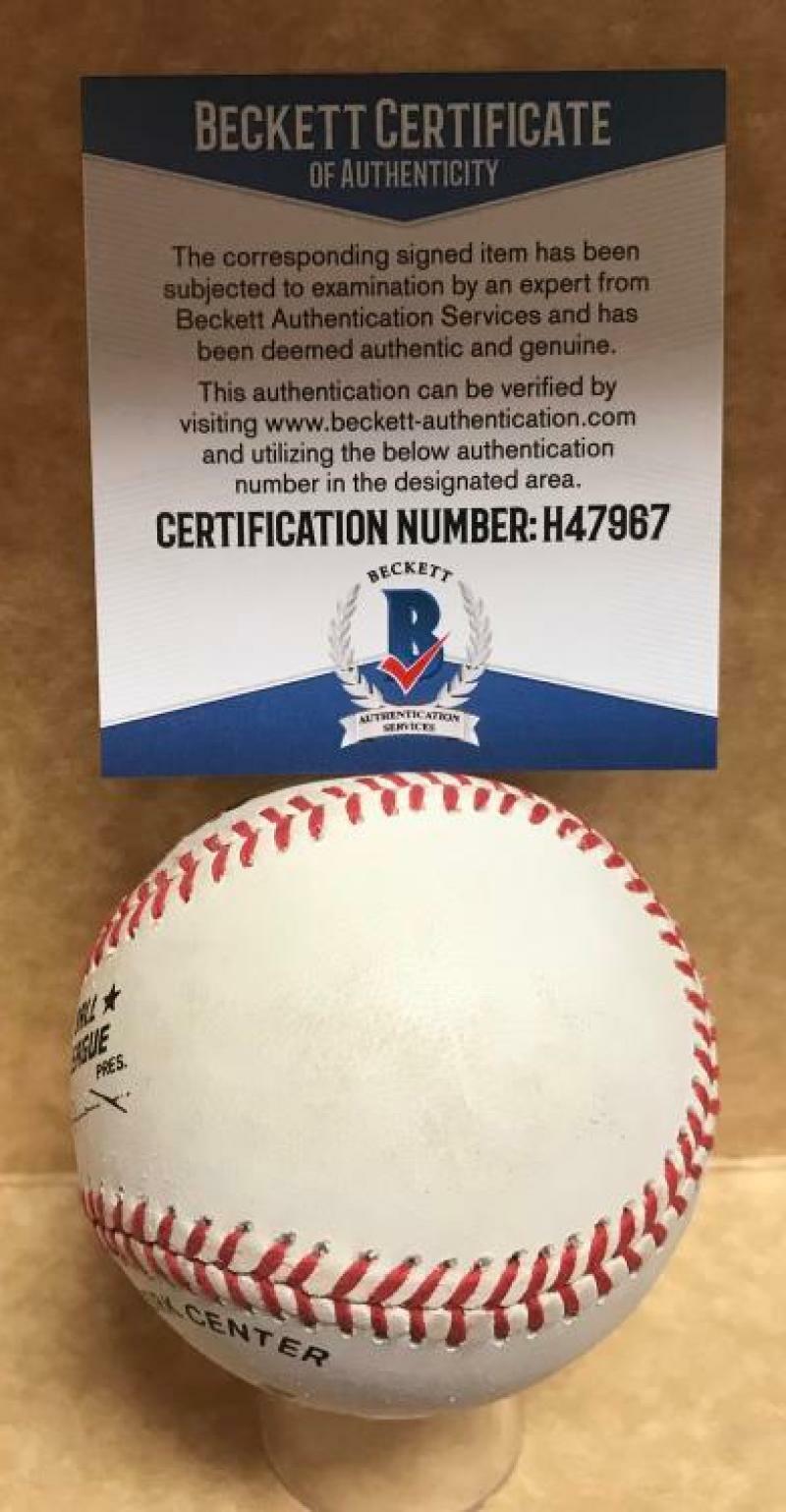BOBBY VALENTINE METS/DODGERS SIGNED AUTO N.L. BASEBALL BECKETT H47967