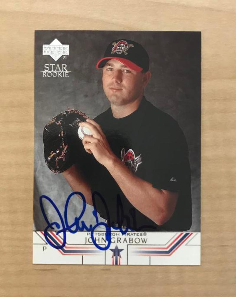 JOHN GRABOW PITTSBURGH PIRATES SIGNED AUTOGRAPHED 2001 UPPER DECK CARD #38 W/COA