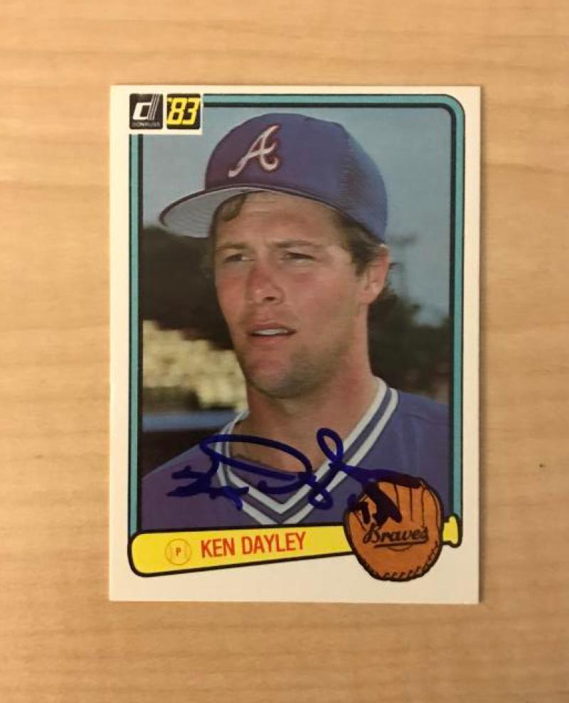 KEN DAYLEY ATLANTA BRAVES SIGNED AUTOGRAPHED 1983 DONRUSS CARD #375 W/COA