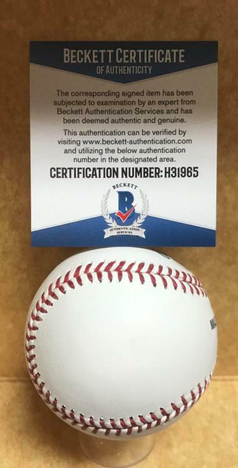 IAN DESMOND COLORADO ROCKIES SIGNED AUTOGRAPHED M.L. BASEBALL BECKETT H31965