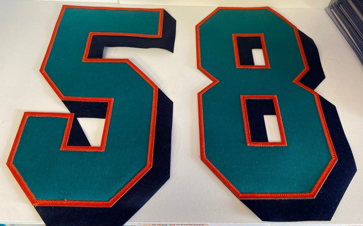 MIAMI DOLPHINS JERSEY NUMBERS 5 8 (GREAT FOR AUTOGRAPHS)