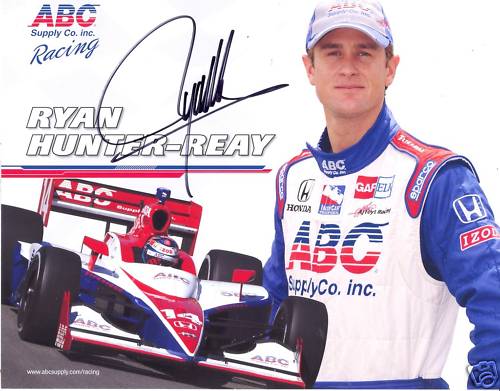 RYAN HUNTER-REAY INDY ROOKIE OF THE YEAR SIGNED PLAQUE