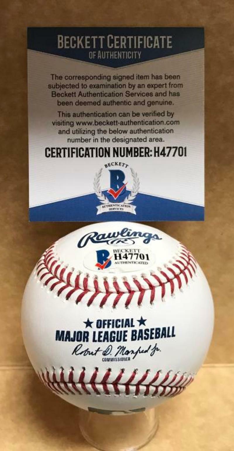 JUNG-HO KANG PITSBURGH PIRATES/BREWERS SIGNED AUTO M.L. BASEBALL BECKETT H47701