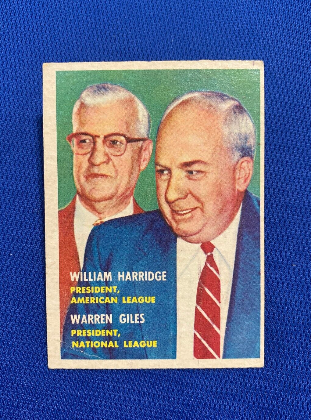 1957 TOPPS WILLIAM HARRIDGE WARREN GILES #100 CARD VINTAGE SET-BREAK
