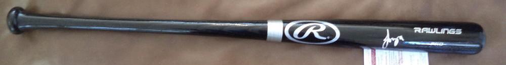 FRANCISCO MEJIA CLEVELAND INDIANS SIGNED AUTO BLACK BIG STICK BAT JSA WP896877
