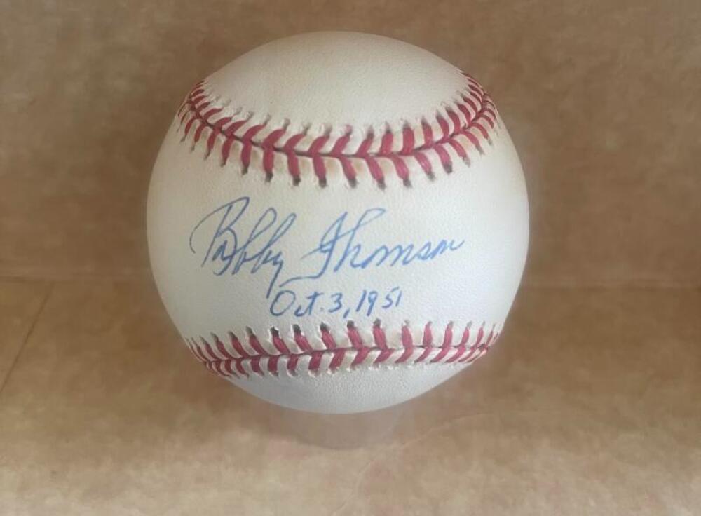 RALPH BRANCA BOBBY THOMSON 10/3/51 SIGNED AUTOGRAPHED N.L. BASEBALL BAS AUTH