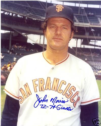 JOHN MORRIS SAN FRANCISCO GIANTS SIGNED 8X10 PHOTO COA