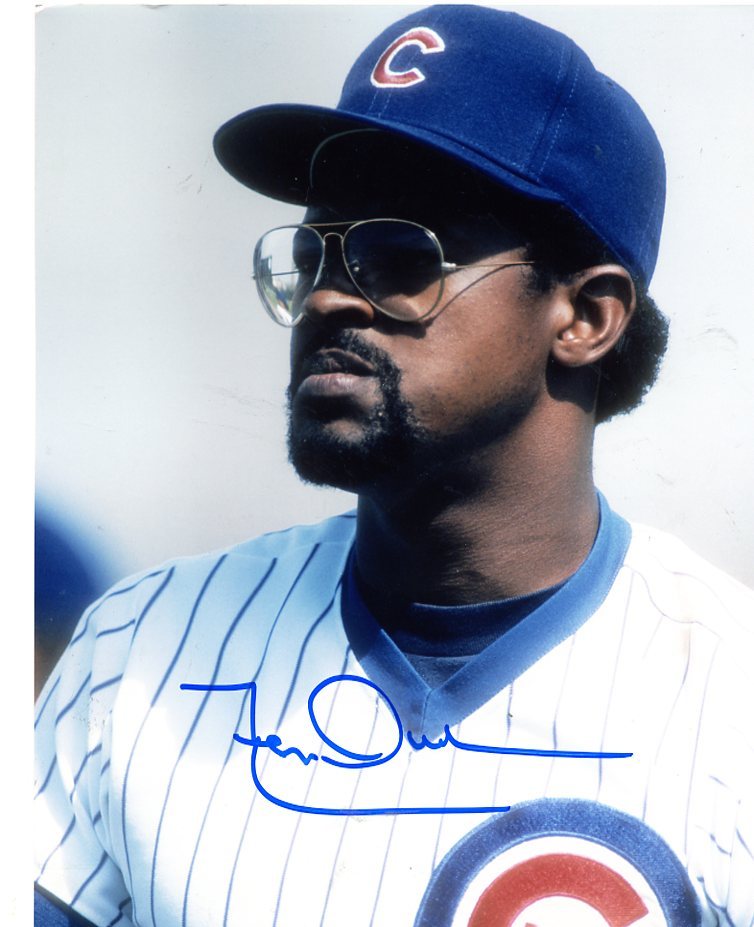 LEON DURHAM PROFILE CHICAGO CUBS SIGNED AUTOGRAPHED 8X10 PHOTO