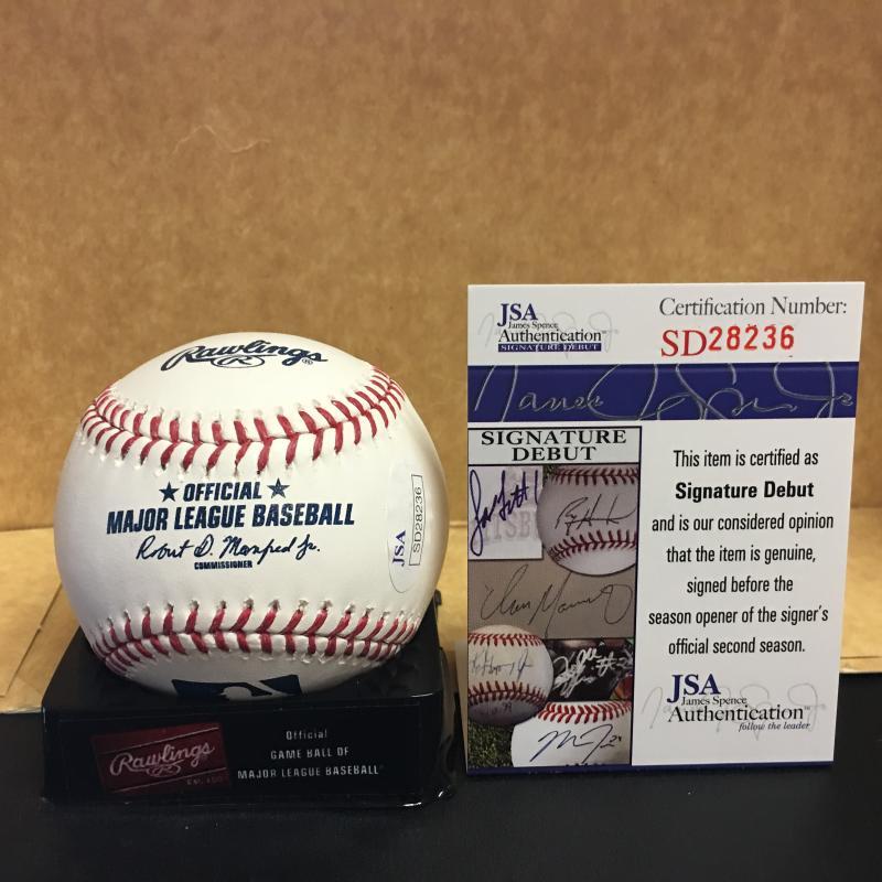 JOSE DELEON LOS ANGELWS DODGERS SIGNED M.L. BASEBALL JSA SD28236