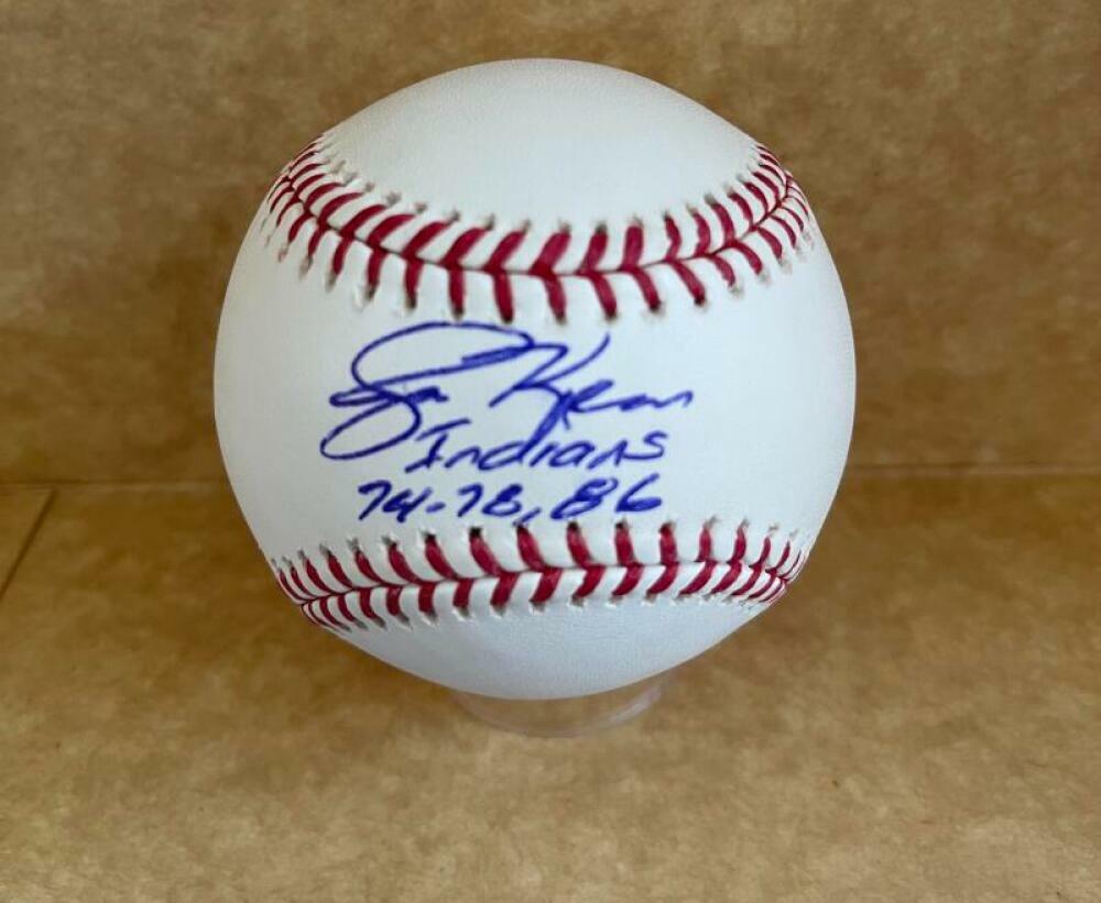 JIM KERN INDIANS 74-78,86 SIGNED AUTOGRAPHED M.L. BASEBALL BECKETT BC94269