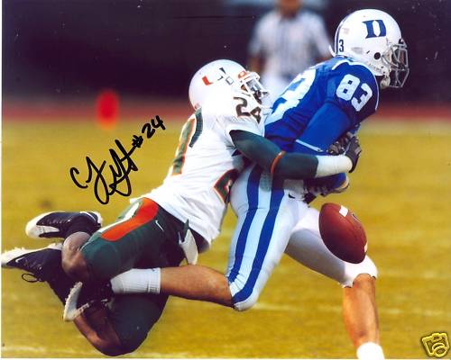 CHAVEZ GRANT MIAMI HURRICANES SIGNED 8X10 PHOTO W/COA