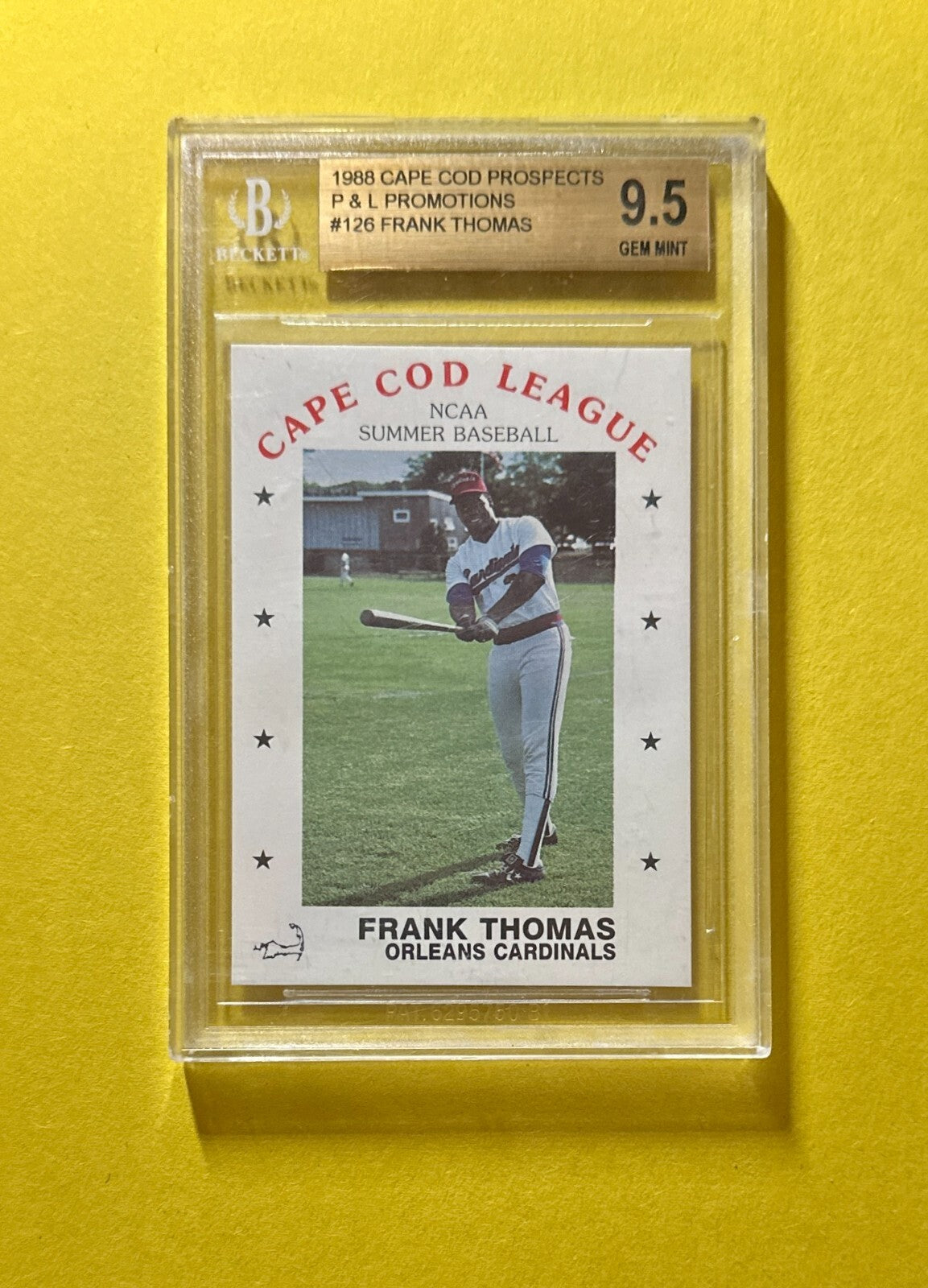 1988 CAPE COD PROSPECTS P&L PROMOTIONS FRANK THOMAS #126 BGS GEM MINT 9.5