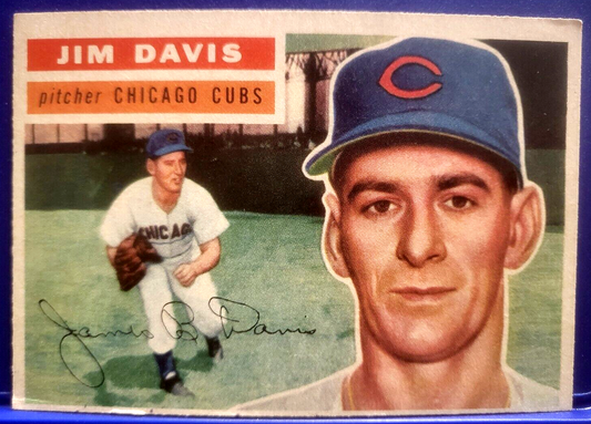 1956 TOPPS JIM DAVIS CHICAGO CUBS #102 CARD VINTAGE