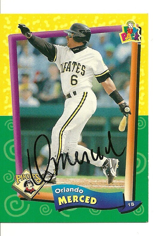 ORLANDO MERCED PITTSBURGH PIRATES SIGNED AUTO 1994 UPPER DECK CARD #83 W/COA