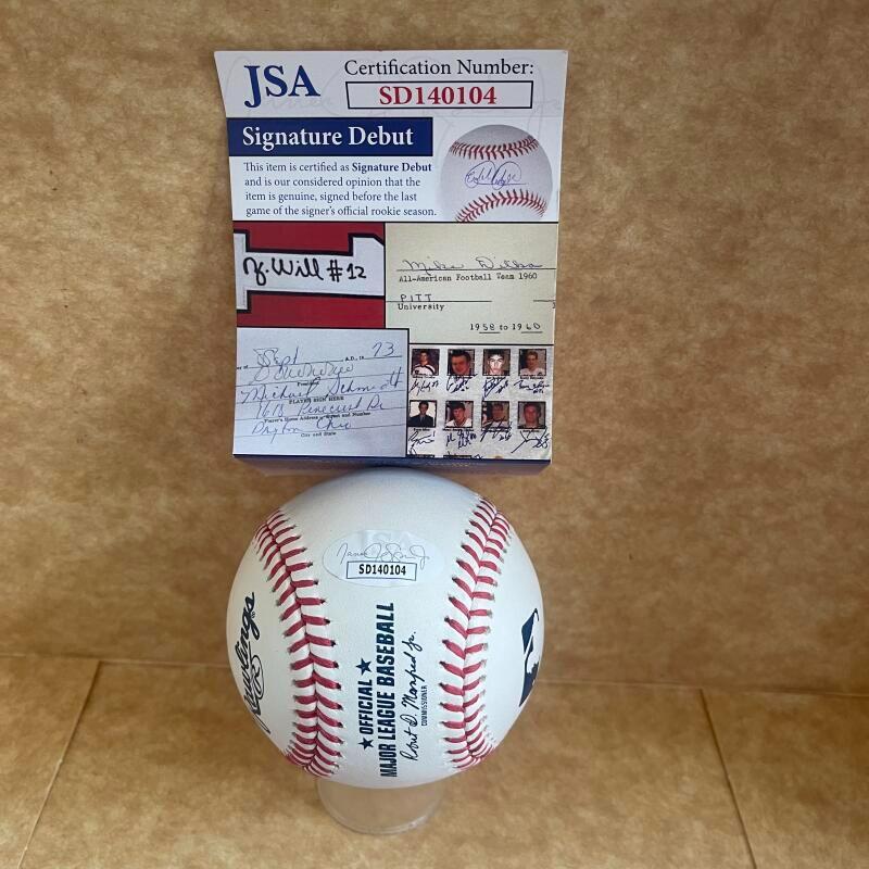 MISAEL URBINA TWINS SIGNED AUTO M.L. BASEBALL JSA AUTH