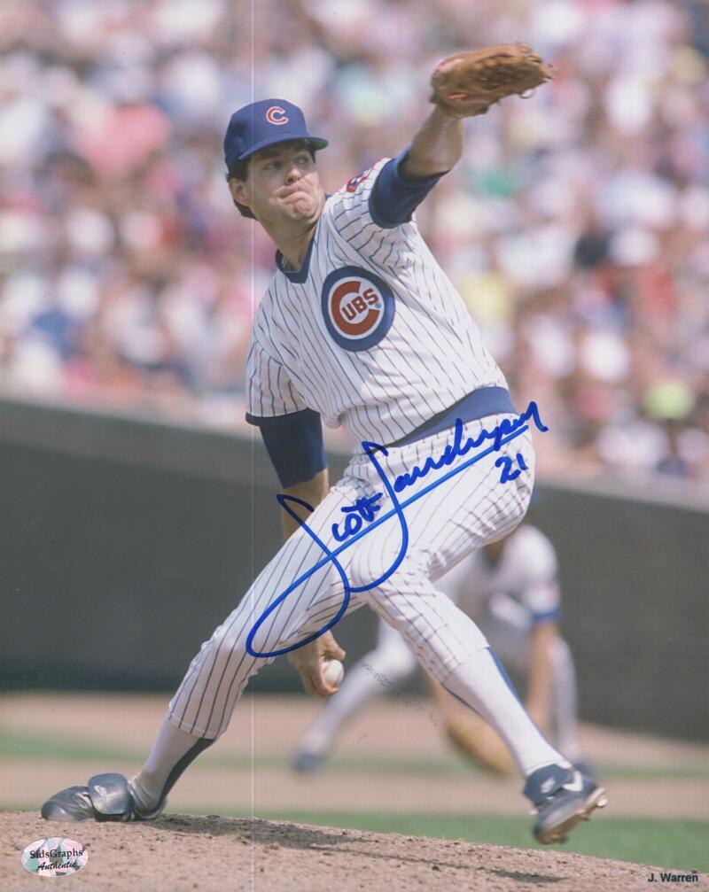 SCOTT SANDERSON CUBS  SIGNED AUTOGRAPHED 8X10 PHOTO  W/ COA 