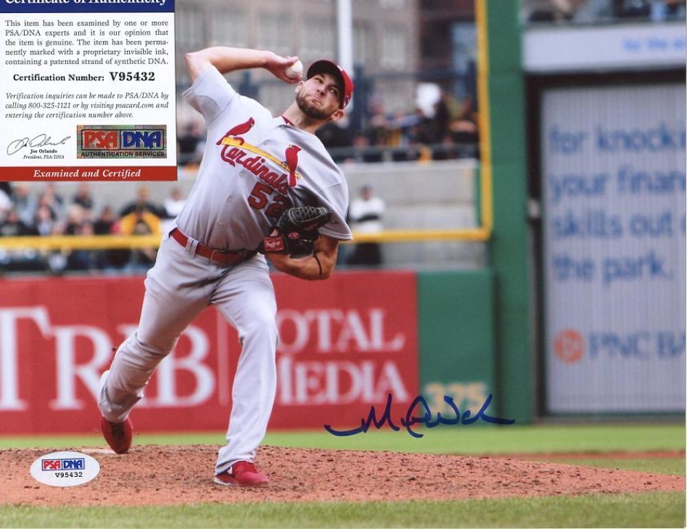 MICHAEL WACHA ST. LOUIS CARDINALS  SIGNED AUTOGRAPHED 8x10 PHOTO PSA V95432