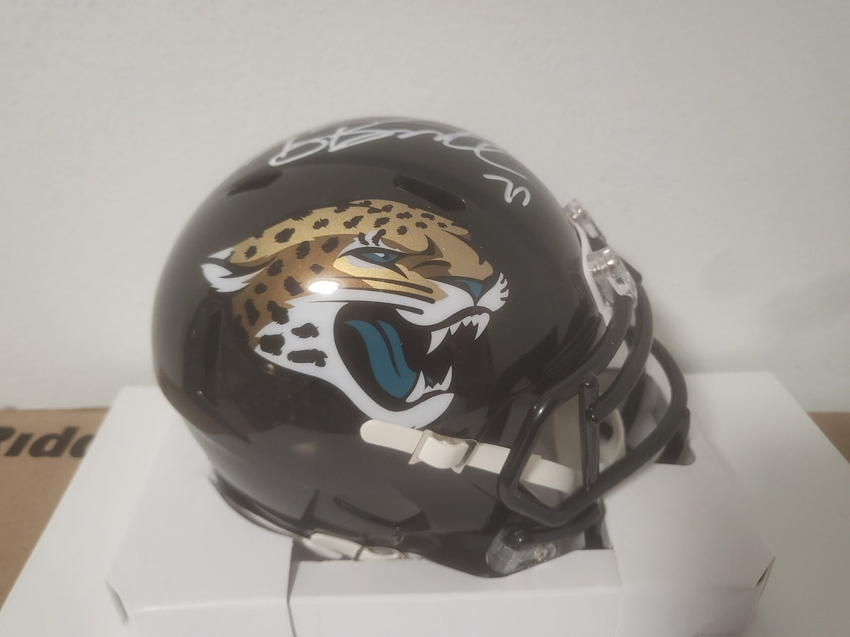 TONY BOSELLI JACKSONVILLE JAGUARS SIGNED AUTOGRAPH RIDDELL MINI HELMET JSA *