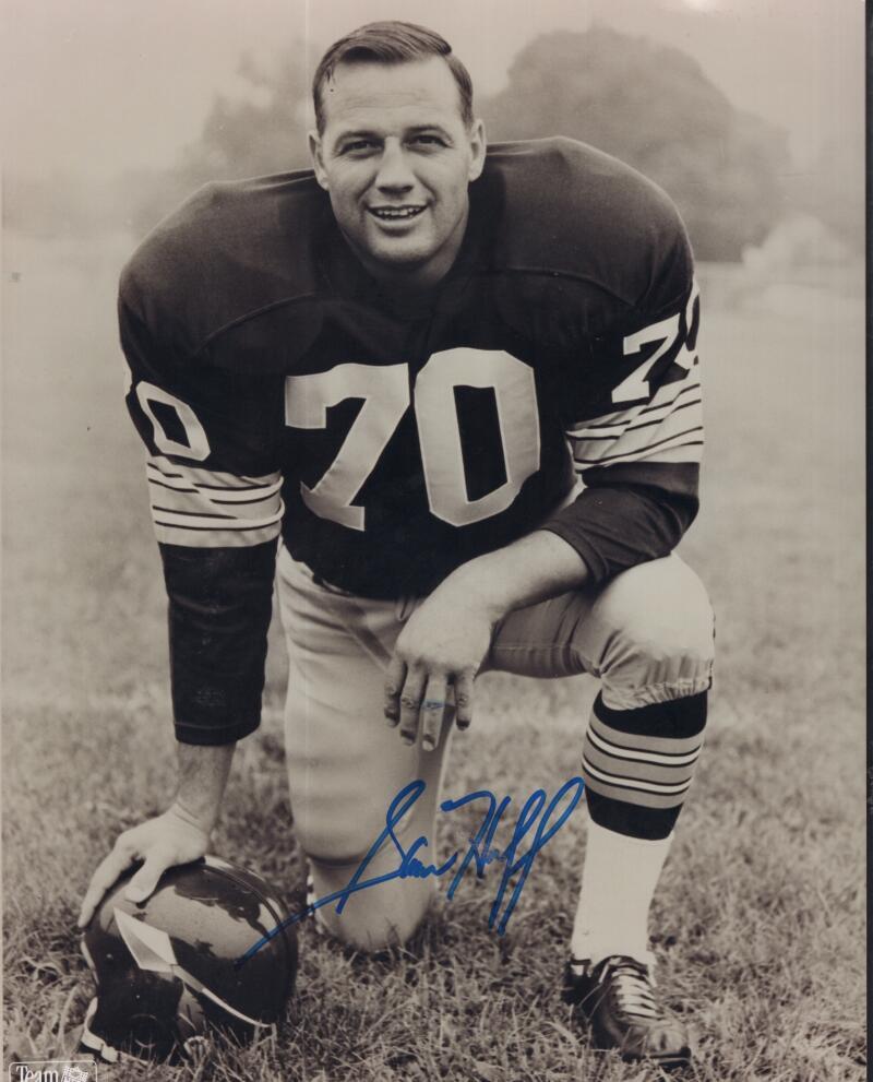 SAM HUFF REDSKINS SIGNED AUTOGRAPHED 8X10 PHOTO W/ COA