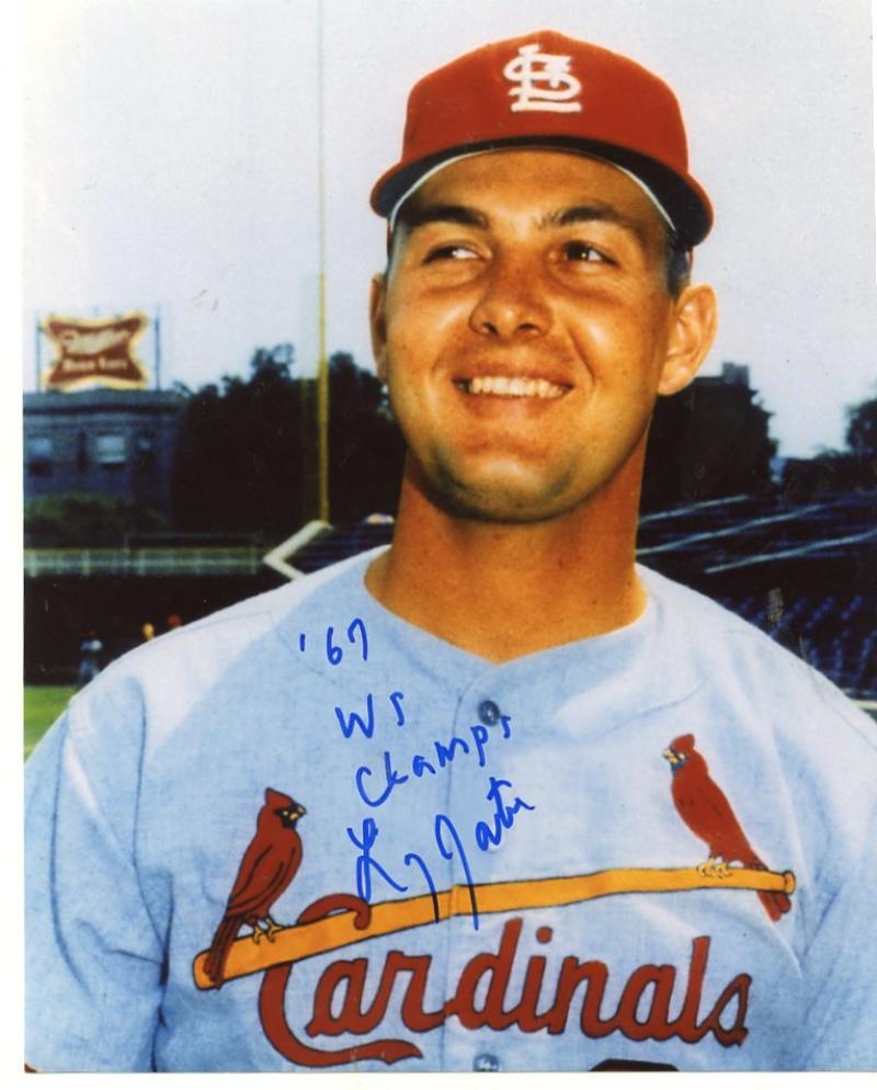 LARRY JASTER CARDINALS SIGNED AUTOGRAPHED 8X10 PHOTO W/COA