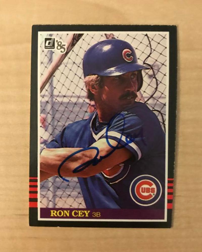 RON CEY CHICAGO CUBS SIGNED AUTOGRAPHED 1985 DONRUSS CARD #320 W/COA