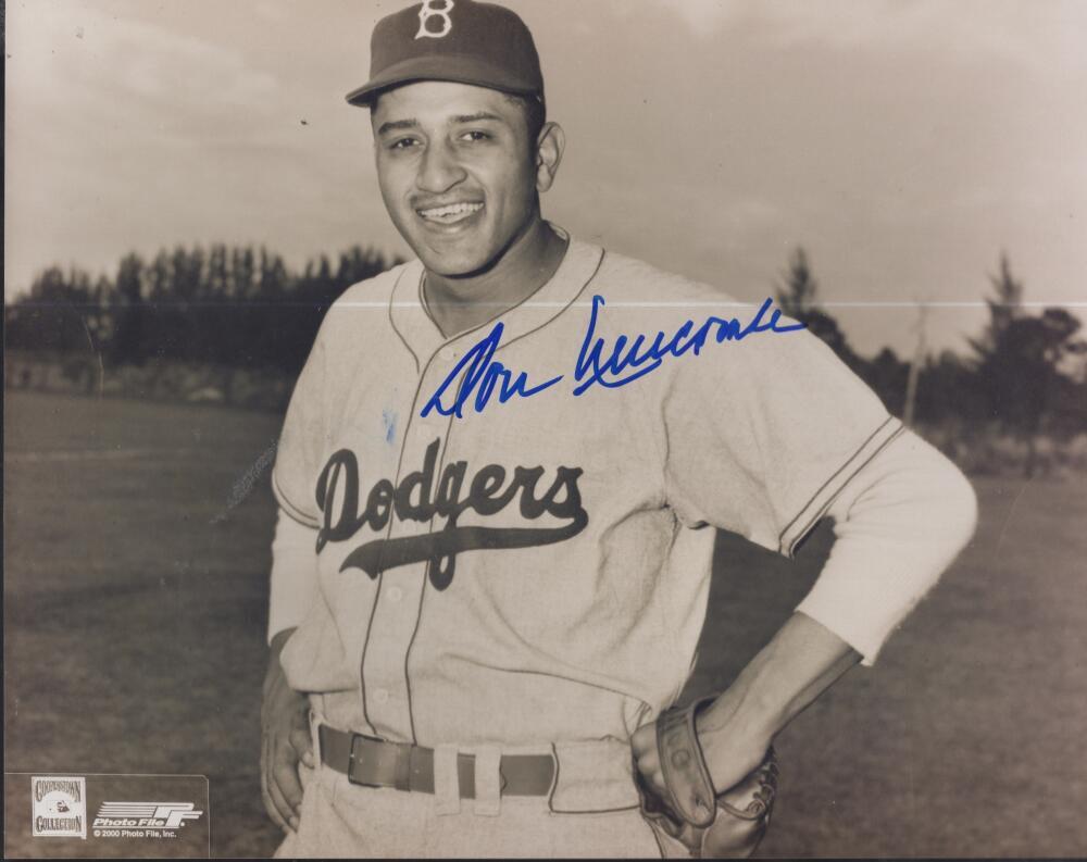DON NEWCOMBE BROOKLYN DODGERS  SIGNED AUTOGRAPHED 8X10 PHOTO W/ COA