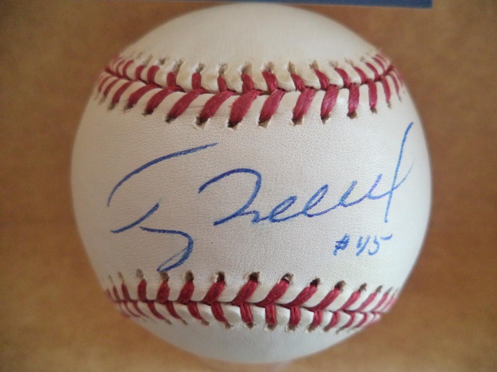 TERRY MULHOLLAND GIANTS/YANKEES/CUBS SIGNED AUTO M.L. BASEBALL BECKETT E32566