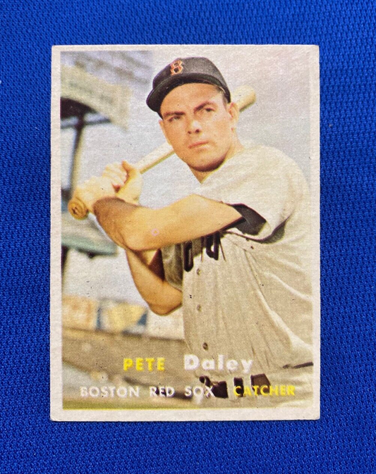 1957 TOPPS PETE DALEY BOSTON RED SOX #388 CARD VINTAGE SET-BREAK