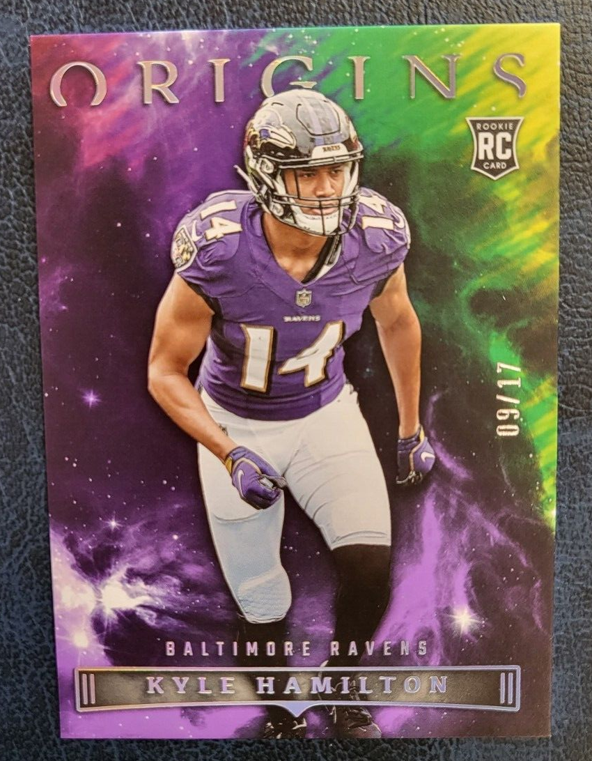 2022 PANINI ORIGINS KYLE HAMILTON RAVENS RC ROOKIE CARD 9/17 RRE