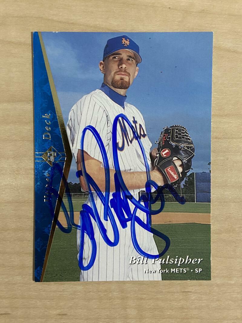 BILL PULSIPHER  NEW YORK METS SIGNED AUTOGRAPHED 1995 UPPER DECK CARD #84 W/COA