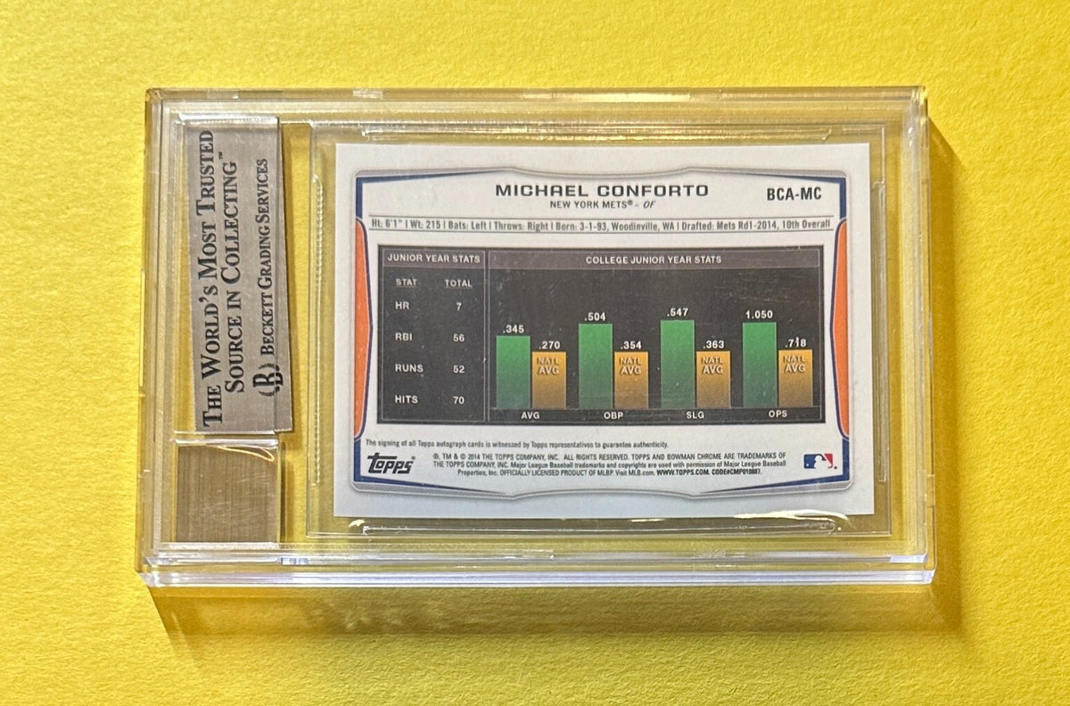 2014 BOWMAN DRAFT MICHAEL CONFORTO AUTO #BCAPMC BGS GEM MT 9.5 1ST BOWMAN