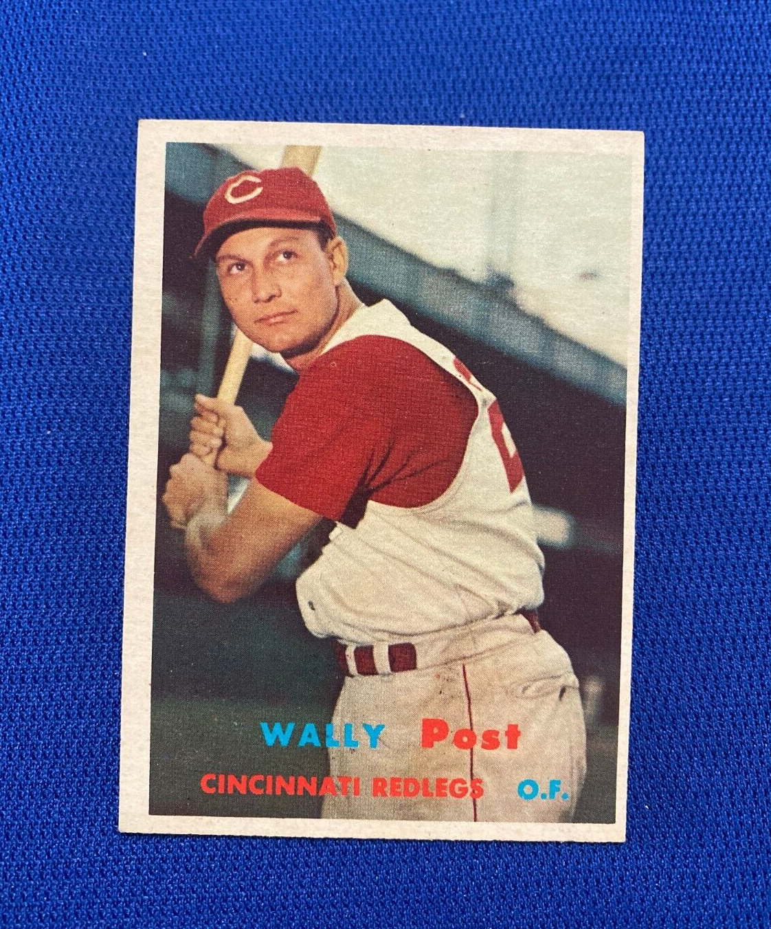 1957 TOPPS WALLY POST CINCINNATI REDS #157 CARD VINTAGE SET-BREAK