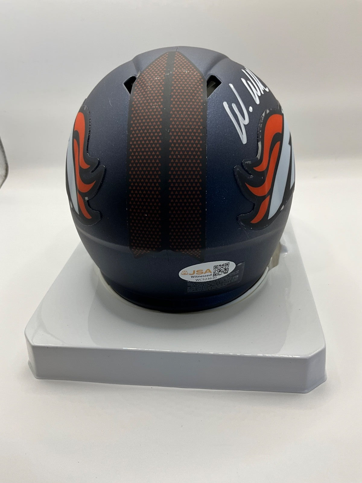 WES WELKER DENVER BRONCOS SIGNED SPEED MINI HELMET JSA