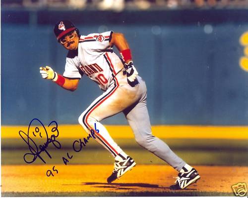 ALVARO ESPINOZA CLEVELAND INDIANS 95 CHAMPS SIGNED 8X10