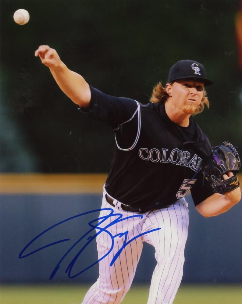 JON GRAY COLORADO ROCKIES SIGNED AUTOGRAPHED ACTION 8X10 PHOTO W/COA