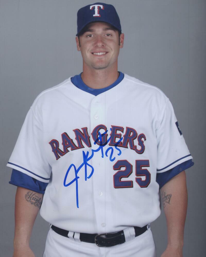 JARROD SALTALAMACCHIA TEXAS RANGERS  SIGNED AUTOGRAPHED 8X10 PHOTO W/ COA