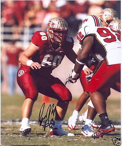 RYAN MCMAHON FLORIDA ST. SEMINOLES SIGNED 8X10 PHOTO