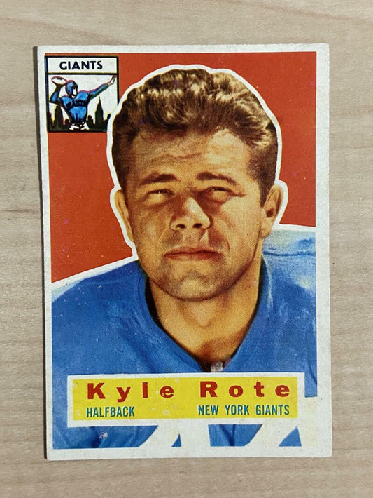 1956 TOPPS KYLE ROTE NEW YORK GIANTS #29 EX-MT