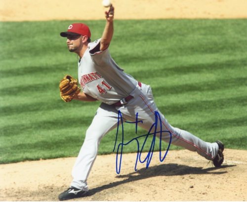 JEREMY AFFELDT CINCINNATI REDS SIGNED 8X10 PHOTO W/COA