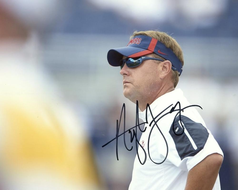 HUGH FREEZE OLE MISS HEAD COACH SUNGLASSES SIGNED AUTOGRAPHED 8X10 PHOTO W/COA 