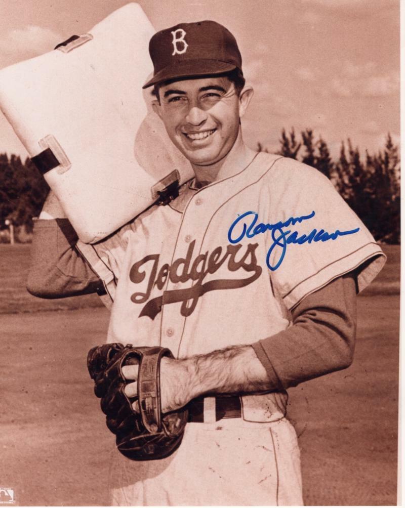 RANSOM JACKSON BROOKLYN DODGERS SIGNED AUTOGRAPHED 8X10 PHOTO W/COA