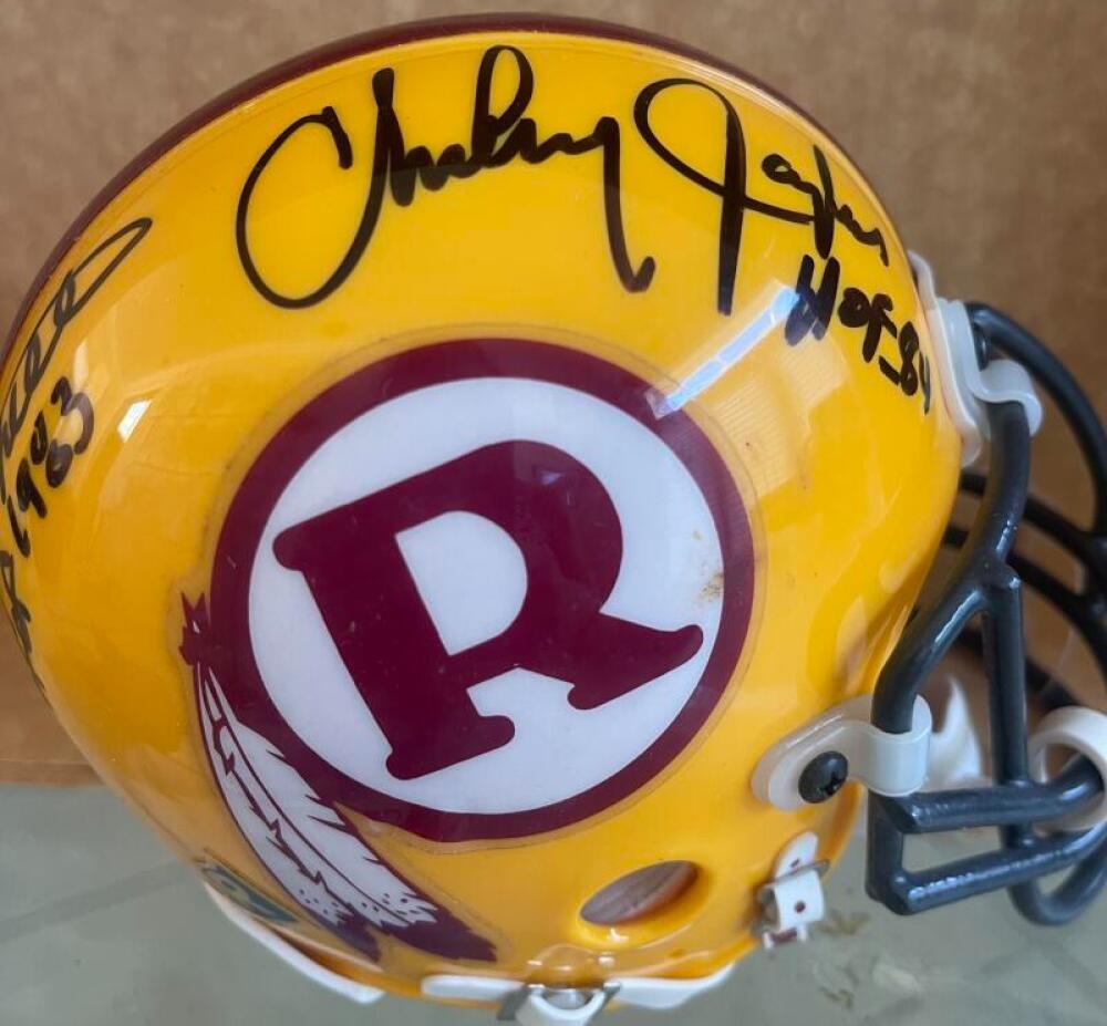 REDSKINS HOFER TAYLOR MITCHELL HUFF THEISMAN SIGNED AUTHENTIC MINI