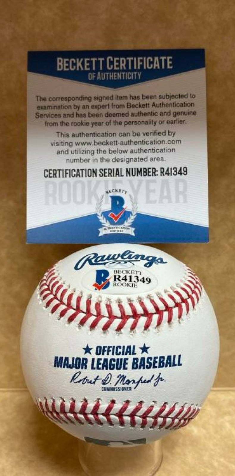 JAMESON HANNAH CINCINNATI REDS ROOKIE YEAR SIGNED M.L. BASEBALL BECKETT R41349